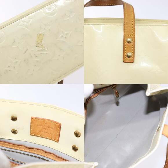 LOUIS VUITTON Monogram Vernis Reade PM Hand Bag Perle M91336 - Picture 11 of 12